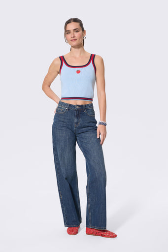 Knit Crop Tank with Tomato