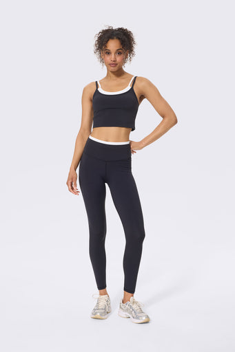 Flex Layered Active Tank in Black and White