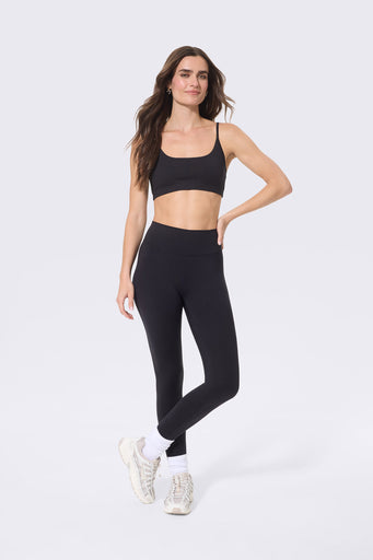 TLC Skinny Strap Bra in Jet Black