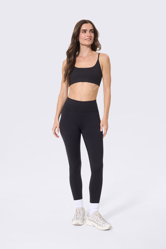 TLC V Waistband Legging in Jet Black