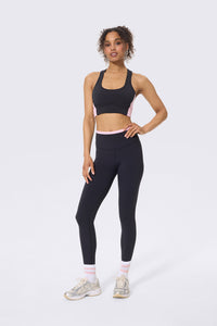 TORCHD Flex Layered Legging in Black and Blush