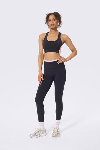 TORCHD Flex Layered Legging in Black and Blush