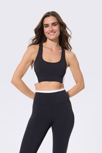 TORCHD Flex Corset Bra in Black and White