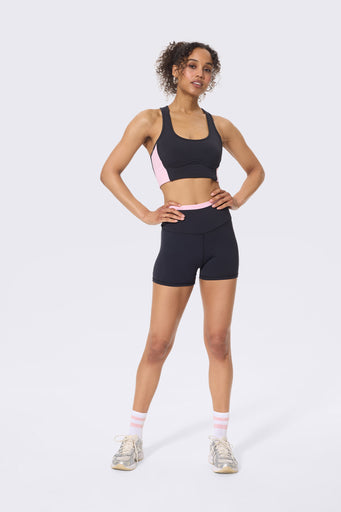TORCHD Flex Corset Bra in Black and Blush