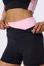 TORCHD Flex Layered Booty Short in Black and Blush