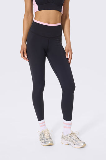 TORCHD Flex Layered Legging in Black and Blush