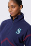Seattle Mariners Navy Stitch Quarter Zip