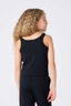Girls Pointelle Tank in Black