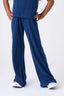 Girls Pointelle Flare Pant in Navy