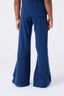 Girls Pointelle Flare Pant in Navy
