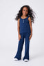 Girls Pointelle Flare Pant in Navy