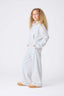 Girls Wide Leg Sweatpant in Light Ash Gray