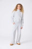 Girls Quarter Zip Sweatshirt in Light Ash Gray