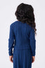Girls Pointelle Cardigan in Navy
