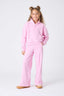 Girls Wide Leg Sweatpant in Candy Pink