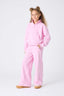 Girls Quarter Zip Sweatshirt in Candy Pink