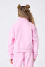 Girls Quarter Zip Sweatshirt in Candy Pink