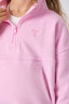 Girls Quarter Zip Sweatshirt in Candy Pink