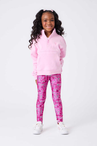 Girls Hi-Shine Leggings in Pretty Pink Bows