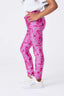 Girls Hi-Shine Leggings in Pretty Pink Bows
