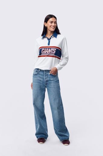 New York Giants Long Sleeve Rugby Shirt