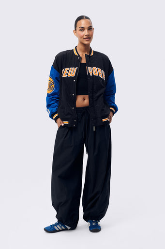 New York Knicks Colorblock Multi Logo Bomber