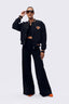 New York Knicks Cropped Bomber in Black