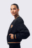 New York Knicks Cropped Bomber in Black