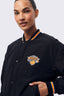 New York Knicks Cropped Bomber in Black