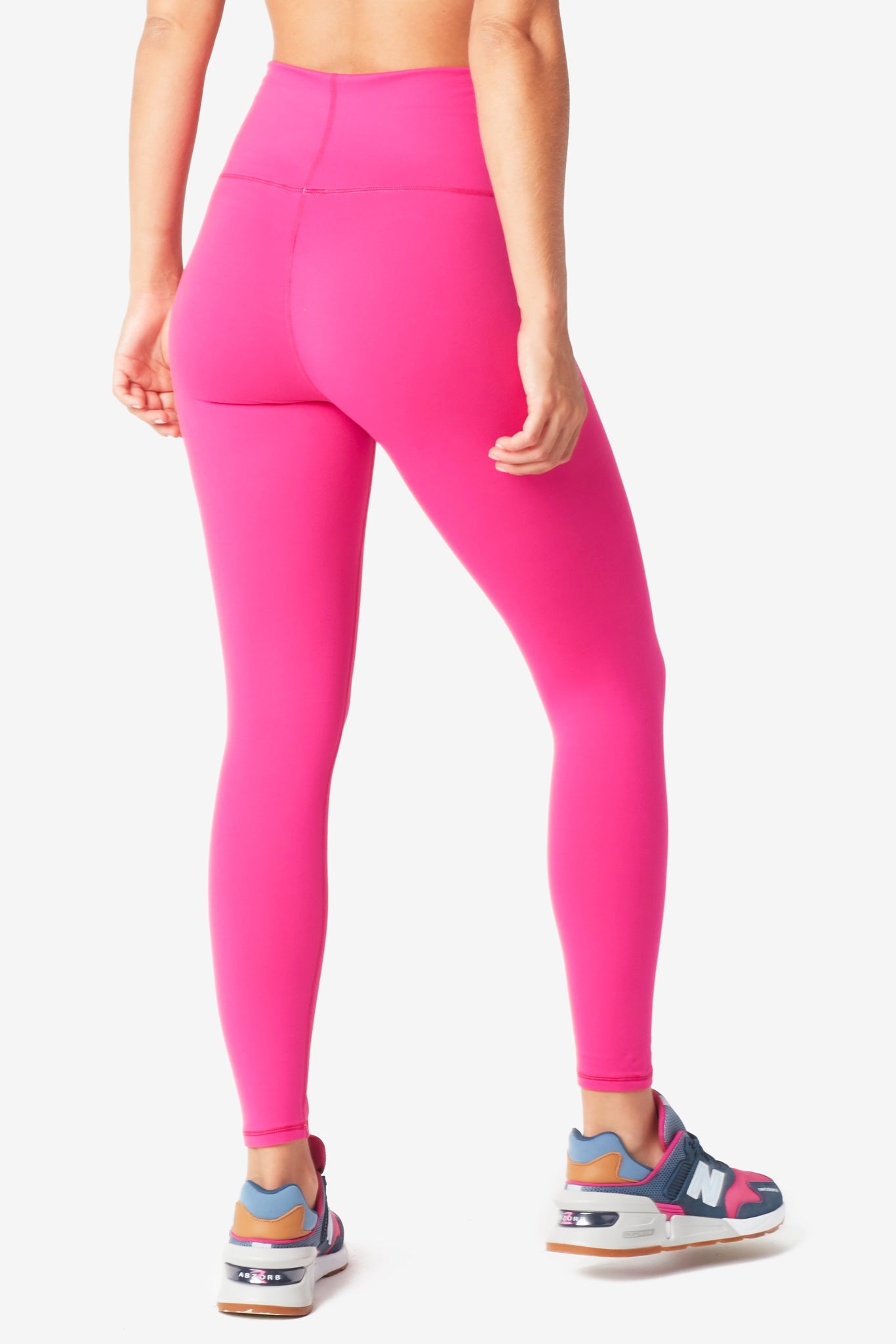 Medium Compression Waisted Cropped Leggings with Frill Side Detail Bla– TLC  Sport