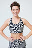 DuoKnit Sports Bra in Black and White Wave