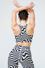 DuoKnit Sports Bra in Black and White Wave