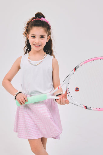 Kids Skater Skirt in Pink Gingham