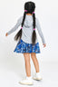 Kids Skater Skirt in Denim Heart Patchwork
