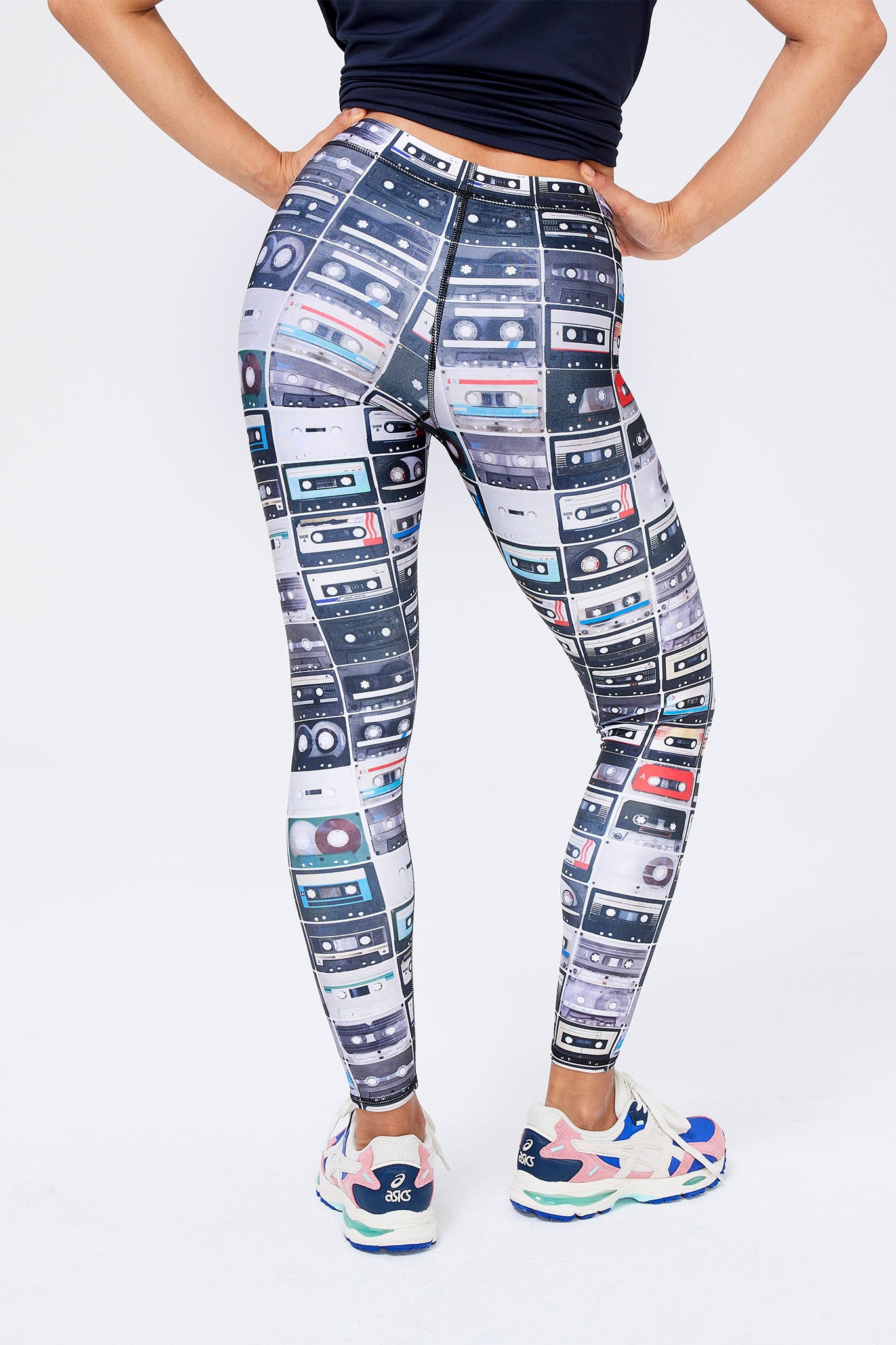 Terez Ripped-Jeans Printed Performance Leggings