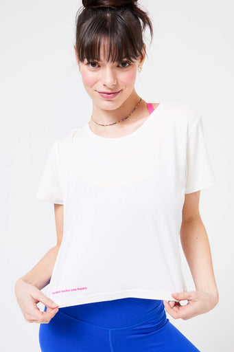 WorkIt Crop Tee in White
