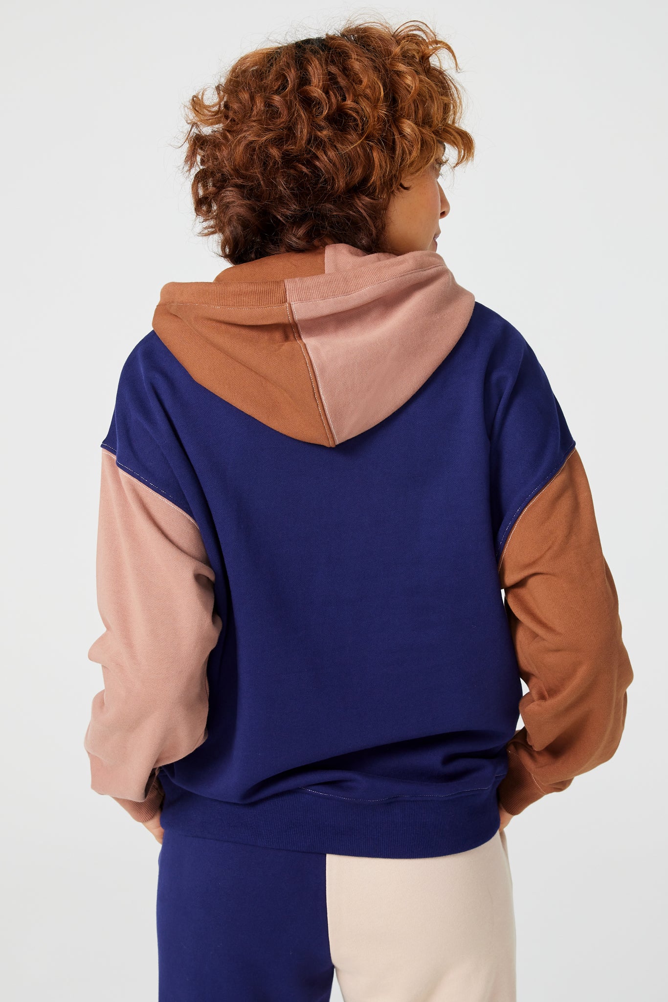 Ladies colour deals block hoodie
