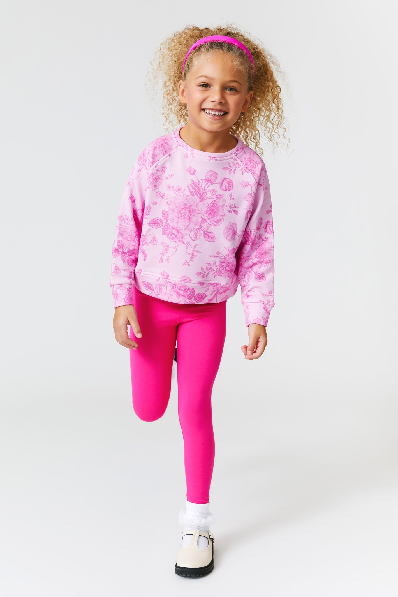 Kids TLC Leggings in Terez Pink –