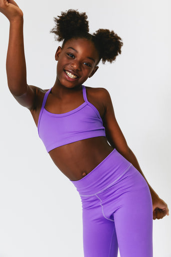 Girls TLC Y-Back Bralette in Electric Purple