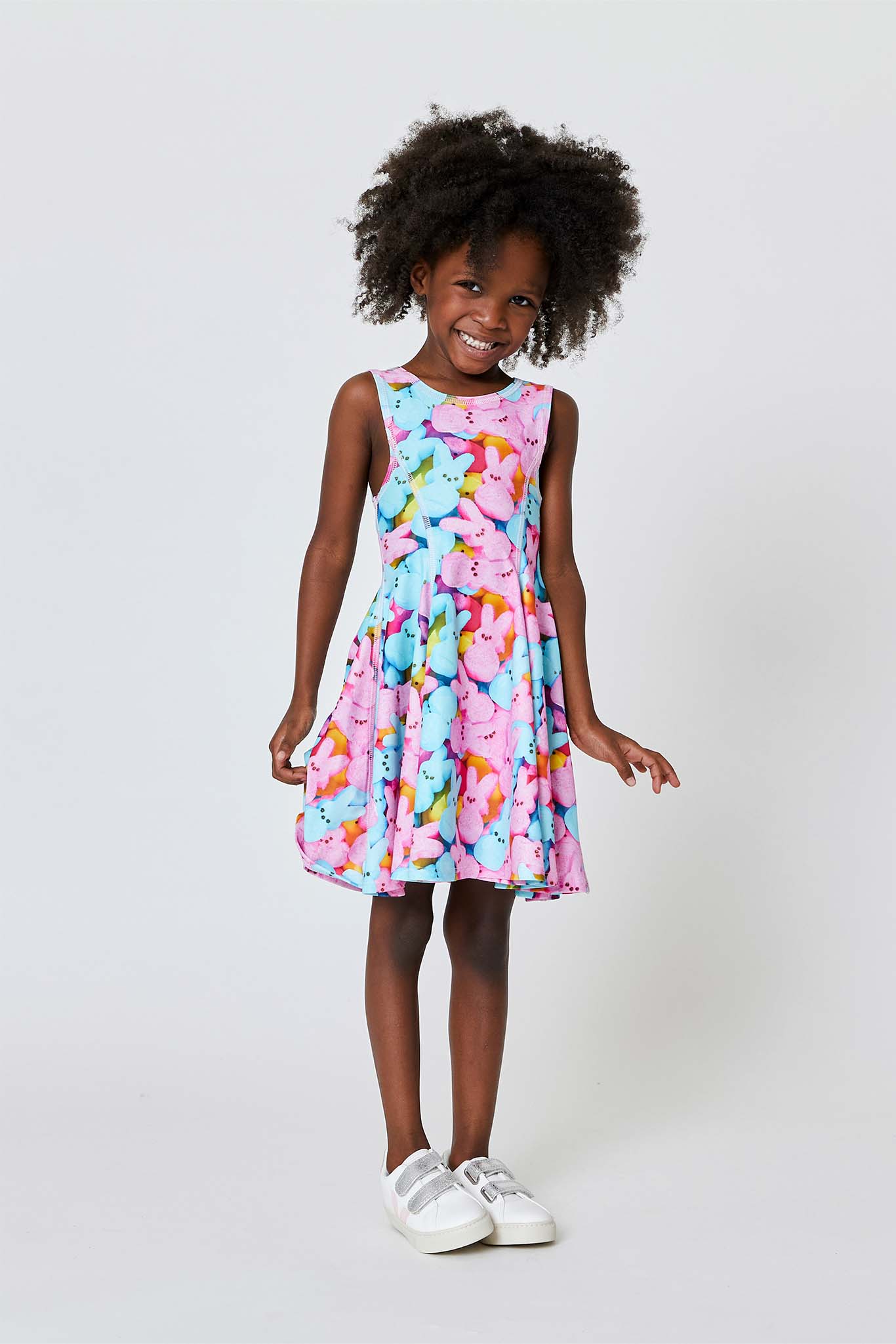 Terez Girls Marshmallow Bunnies Skater Dress | Girls Dress – Terez.com