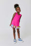 Kids Racerback Tank In Hot Pink