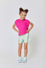 Girls Crop Hoodie in Terez Pink