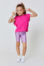 Girls Crop Hoodie in Terez Pink
