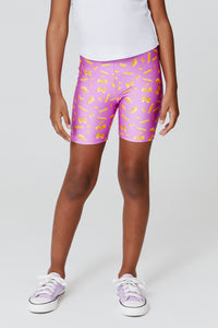 Girls Bike Shorts in Pasta Party