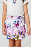 Girls Tiered Skirt in Neon Butterflies
