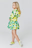 Kids Tiered Skirt in Lemon Spritz