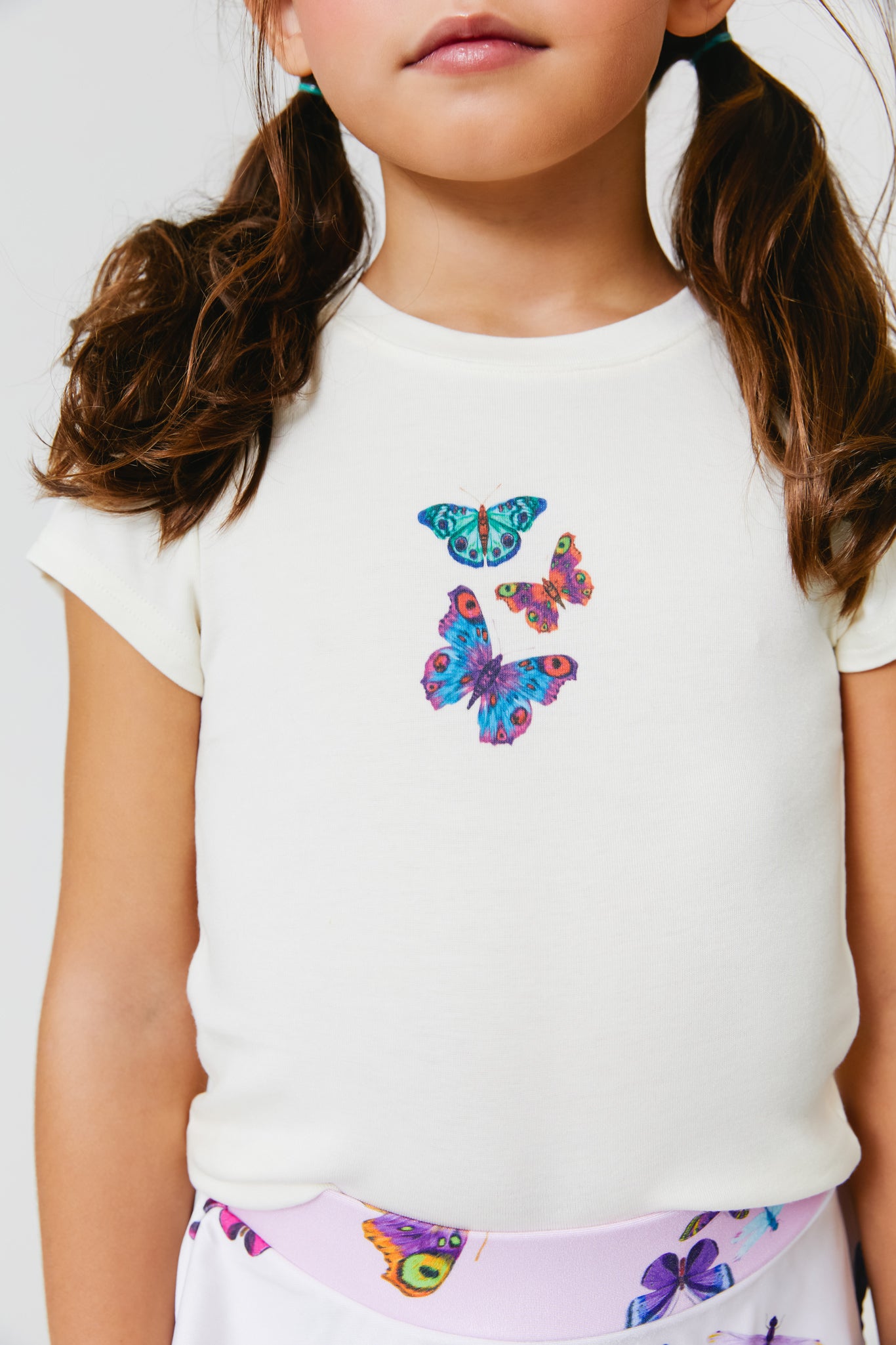 Kids Baby Tee in Neon Butterfly –